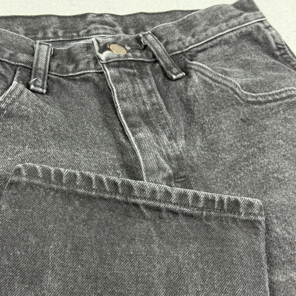 Rustler Mens Black Denim Jeans Straight Leg Regular Fit 30x30 Cotton